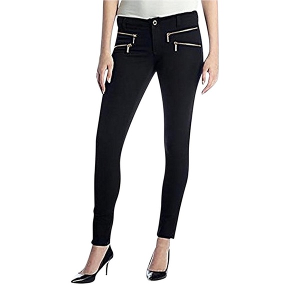 Michael Kors Zip-Pocket Twill Black Skinny Jeans - Picture 1 of 8